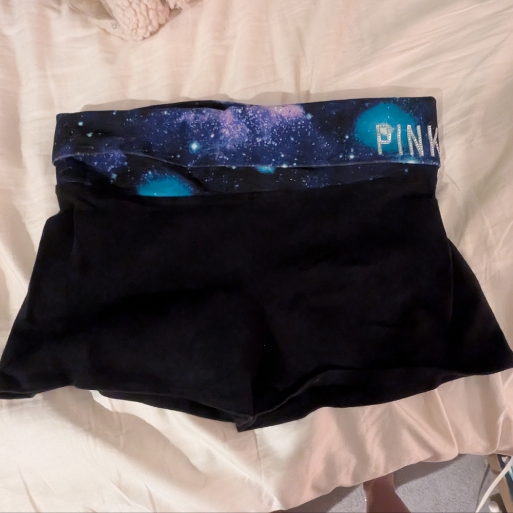 Galaxy Print Yoga Shorts